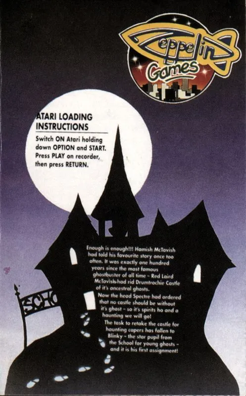 Oryginalna okładka Blinky’s Scary School – Atari XL/XE